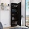Tuhome Leto Xl Shoe Rack, Mirror, Five Interior Shelves, Single Door Cabinet, Black ZLW6728 - alternate 1